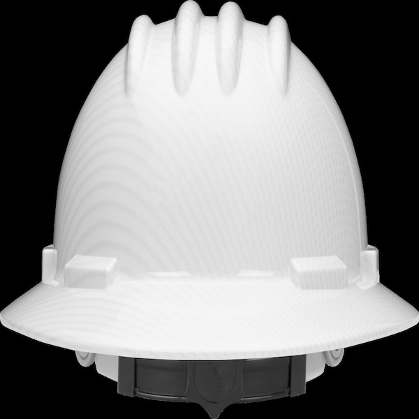 Ironwear High Density Polyethylene Full Brim Hard Hat Gloss White Graphite - 3970-W-CFSP