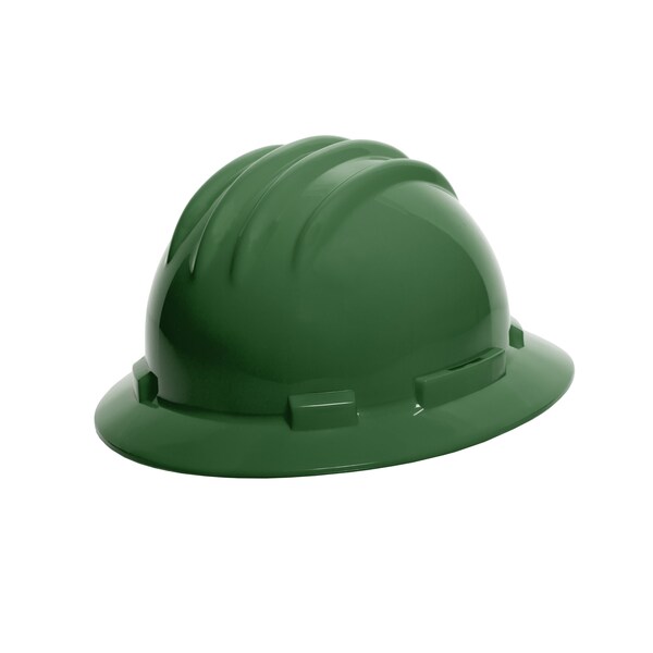 Ironwear High Density Polyethylene Full Brim Hard Hat Dark Green - 3970-DG