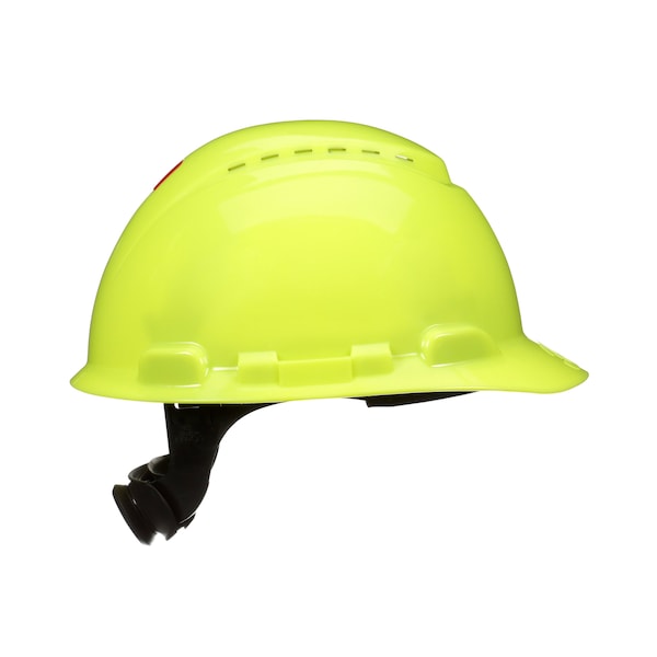 3M Hard Hat, 4-Point, Uvicator, Hi-Vis Yellow - H-709SFV-UV