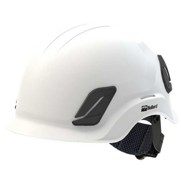 Bullard Climbing Helmet, CEN10, ABS, Polycarbonate, 4 Point Ratchet, Type 1, Class E, White - C10NWHAMR