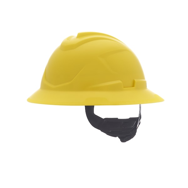 Msa Safety V-Gard C1 Full Brim, Non-Vented, Fas-Trac III, Type 1, Class E, Yellow - 10215841