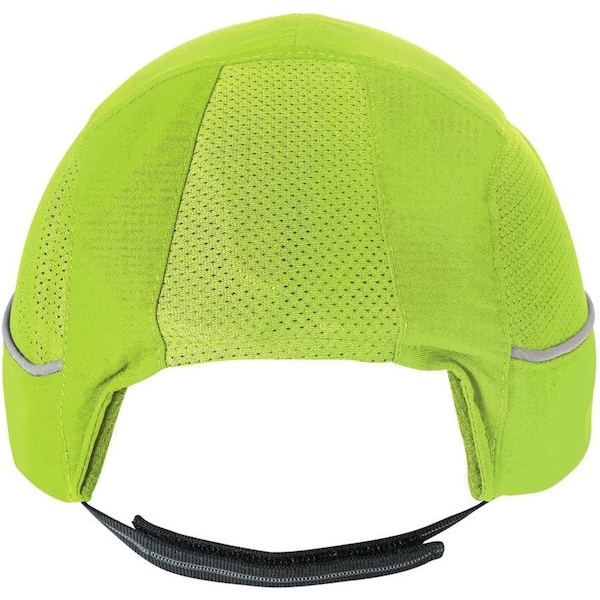 Ergodyne Bump Cap, Short Brim Baseball, ABS, Hook-and-Loop Suspension, Hi-Visibility Lime - 8960