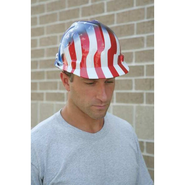 Msa Safety Hard Hat, V-Gard Freedom Series, Polyethylene, 4 Point Ratchet, Type 1, Class E, Red - 10052945