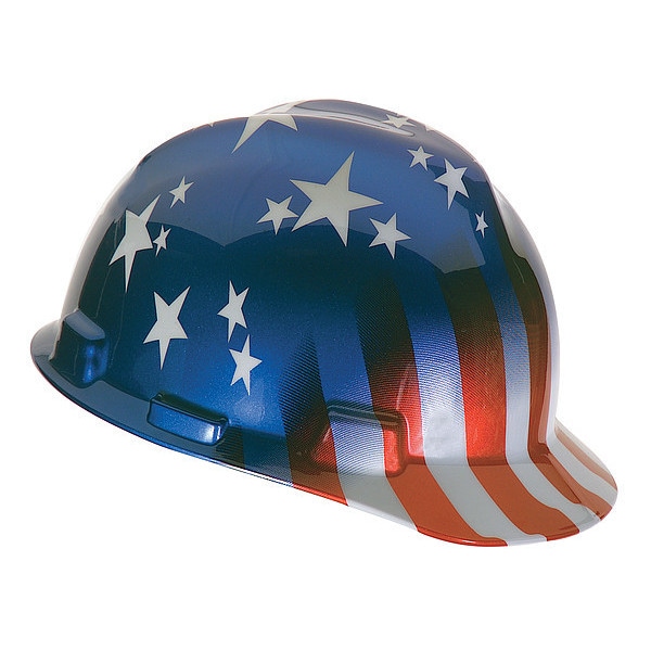 Msa Safety Hard Hat, V-Gard Freedom Series, Polyethylene, 4 Point Ratchet, Type 1, Class E, Red - 10052945