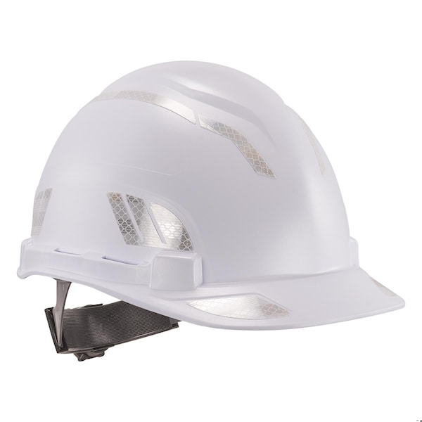 Ergodyne Reflective Hard Hat with Safety Helmet Sticker Kit, White - 8961