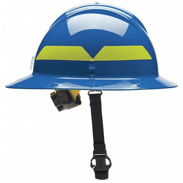 Bullard Wildland Fire Helmet, Thermoplastic, 6-Point Sure-Lock(R) Ratchet, Blue, Fits Hat Size 6-1/2 to 8 - FHBLR