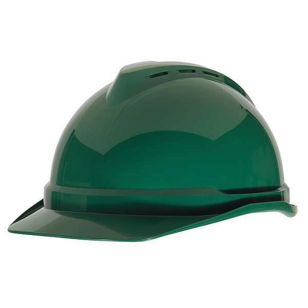 Msa Safety Hard Hat, V-Gard 500, Polyethylene, 4 Point Pinlock, Type 1, Class C, Green - 10034023