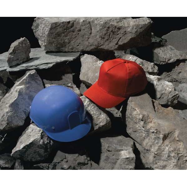 Occunomix Bump Cap, Long Brim Baseball, Polyethylene, Hook-and-Loop Suspension, Navy Blue - V410-B03