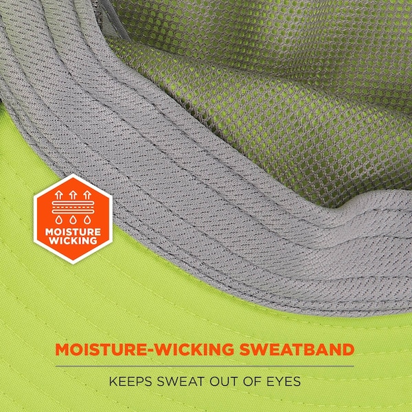 Ergodyne L/XL Lime Ranger Hat - Neck Shade - 8934