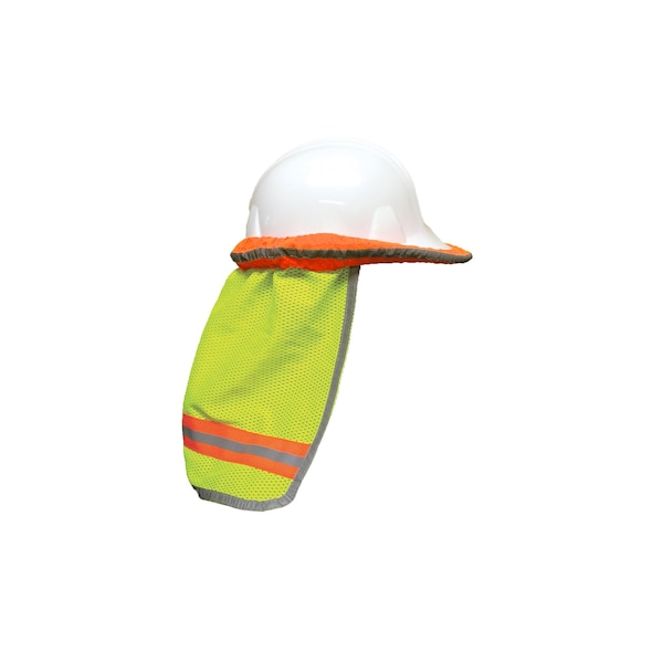 2W International Lime Yellow High Viz Hard Hat Neck Shade - HSL-12