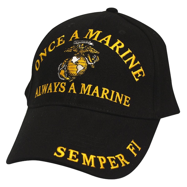 U.S. Military Merchandise CAP  ONCE A MARINE  BLACK - CP00305