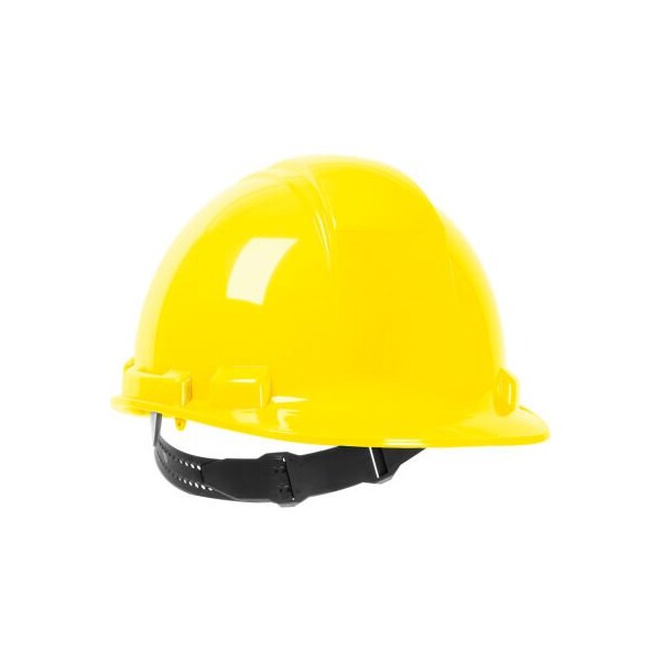 Pip Whistler Cap Style Hard Hat HDPE Shell, 4-Point Textile Suspension and Pin-Lock Adjustment, Yellow - 280-HP241-02