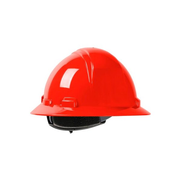 Pip Kilimanjaro Full Brim Hard Hat HDPE Shell, 4-Pt Nylon Webbing Cradle, Ratchet Adjustment, Red - 280-HP641R-15