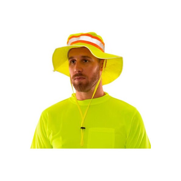 Tingley Tingley Enhanced Visibility Ranger Hat, Fluorescent Lime, Polyester, 2XL/3XL - H73222.2X-3X