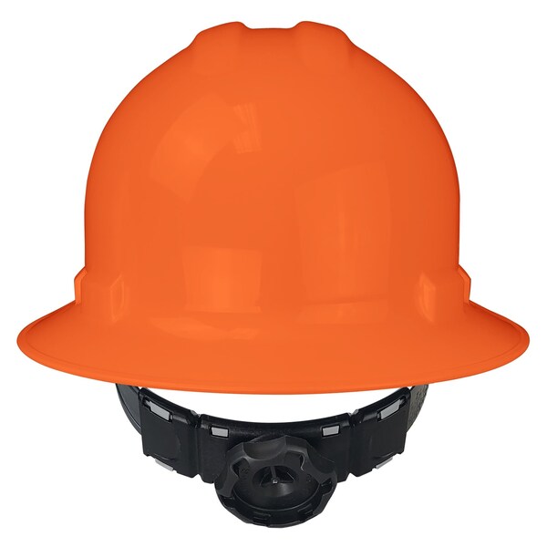 Radians Radians QHR6 Quartz Full Brim Hard Hat, 6 Point Ratchet, Hi-Viz Orange - QHR6-ORANGE-HV