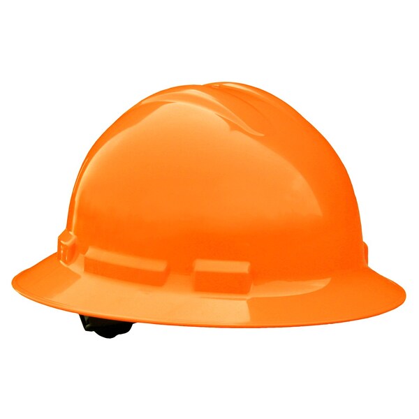 Radians Radians QHR6 Quartz Full Brim Hard Hat, 6 Point Ratchet, Hi-Viz Orange - QHR6-ORANGE-HV