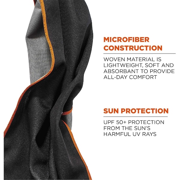 Ergodyne Cooling Towel, Gray, 40-7/8inL x 9-3/4inW - 6602MF