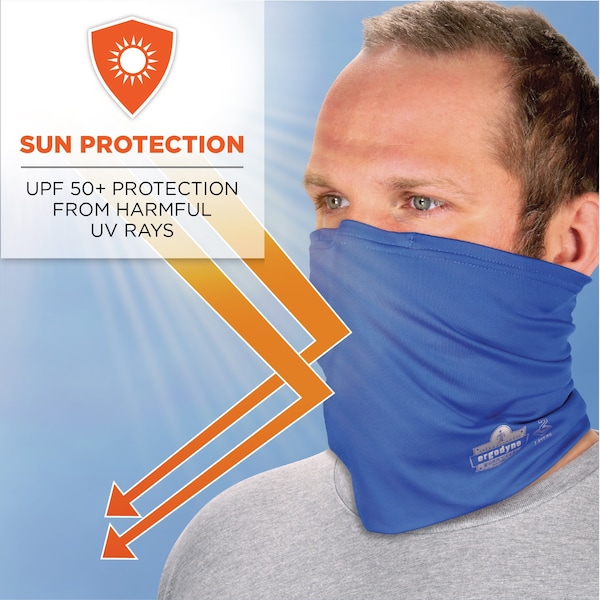 Ergodyne Neck Gaiter 6489, 2 Layer Cooling, Blue, 2XL/3XL - 42153