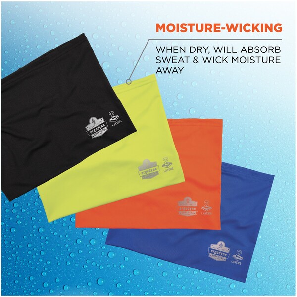 Ergodyne Neck Gaiter 6489, 2 Layer Cooling, Blue, 2XL/3XL - 42153