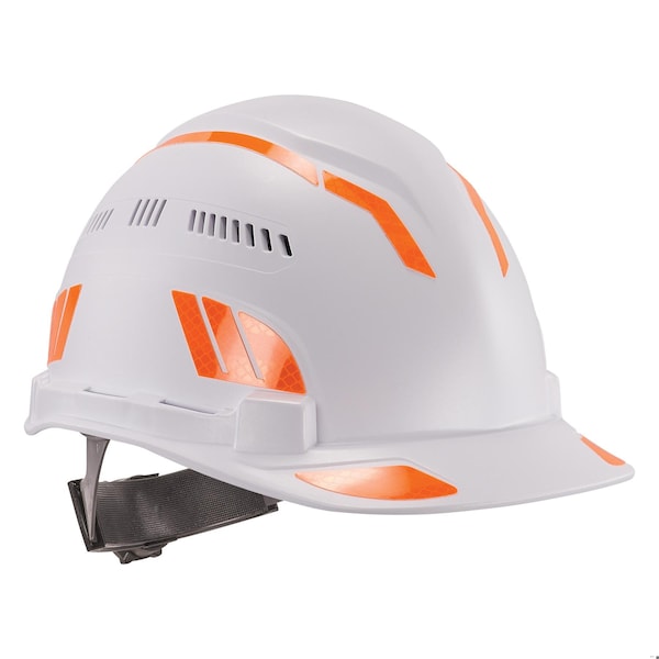 Ergodyne Reflective Hard Hat with Safety Helmet Sticker Kit, Orange - 8961
