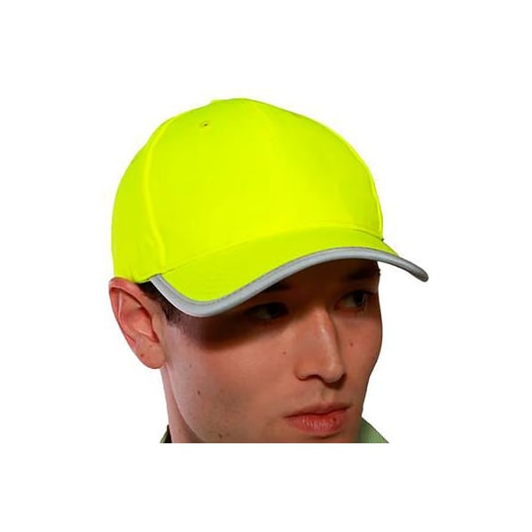 Tingley Job Sight Enhanced Visibility Baseball Hat, Polyester, Fluorescent Yellow-Green - H70222.UN