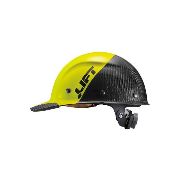 Lift Safety Lift Safety DAX Carbon Fiber Cap Brim 50-50, Yellow/Black - HDC50C-19HC