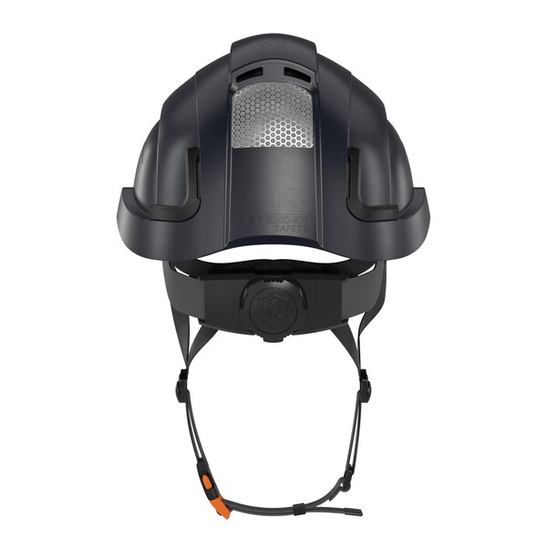 Defender Safety H2-CH Safety Helmet w/ HiViz Kit - Type 2 Class C, ANSI Z89 and EN12492 rated, Black - H2-CH-06-HV
