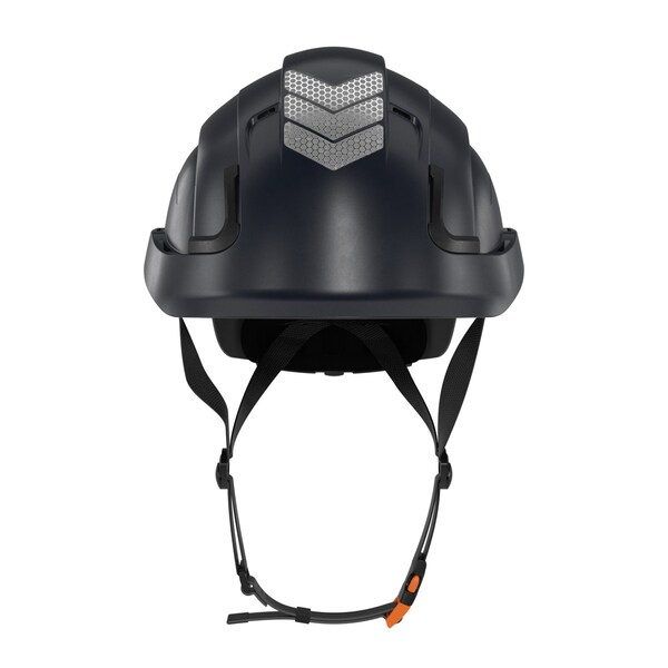 Defender Safety H2-CH Safety Helmet w/ HiViz Kit - Type 2 Class C, ANSI Z89 and EN12492 rated, Black - H2-CH-06-HV