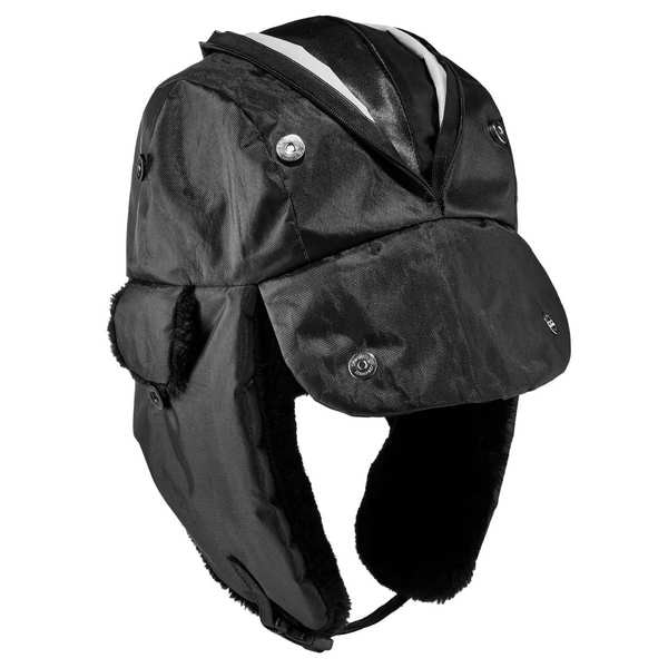 Ergodyne Black Zippered Trapper Hat, L/XL - 6802Z