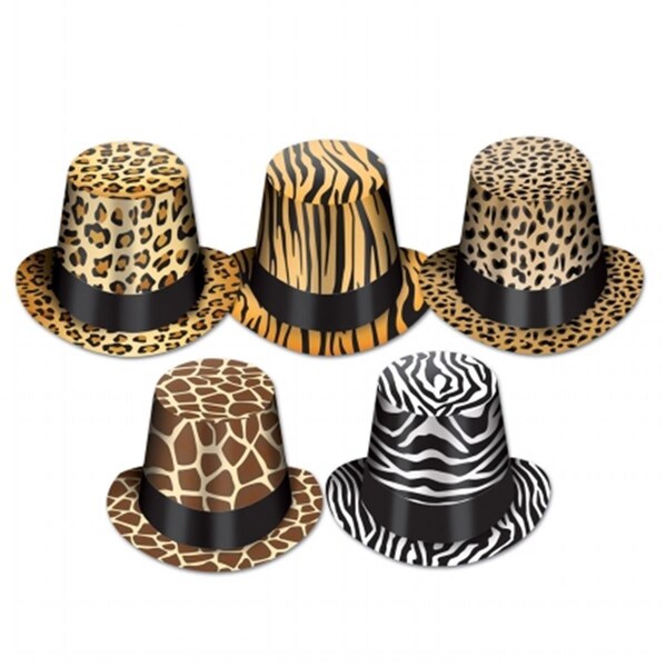Goldengifts DDI 1908170 Animal Print Hi-Hats, 25PK - GO622117