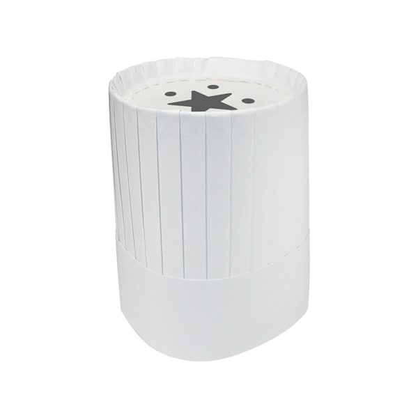 Neatgards Handgards 7" Paper Wide Pleats White Chef Hat, PK12 - 305115017