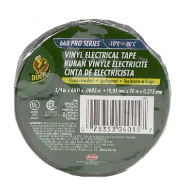 Cinta eléctrica de vinilo premium para clima frío de Duck 668, 0.75 pulg. x 66 ft. - 164726