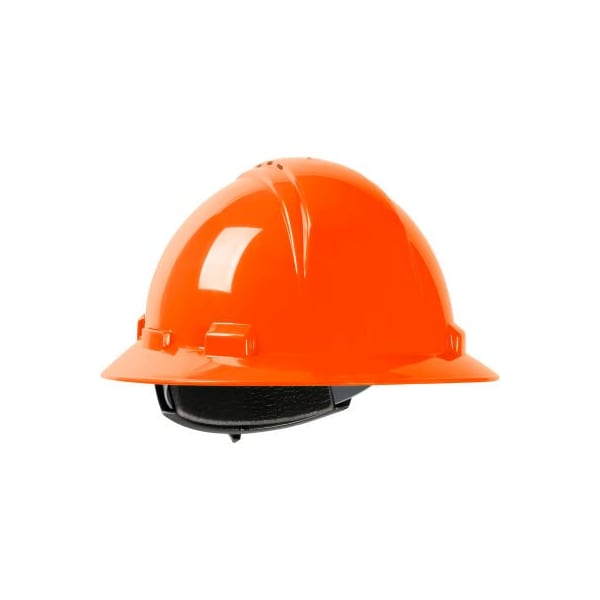 Pip Kilimanjaro Full Brim Hard Hat HDPE Shell, Vented, 4-Pt Suspension, Ratchet Adjustment, Hi-Vis Org - 280-HP641RV-31