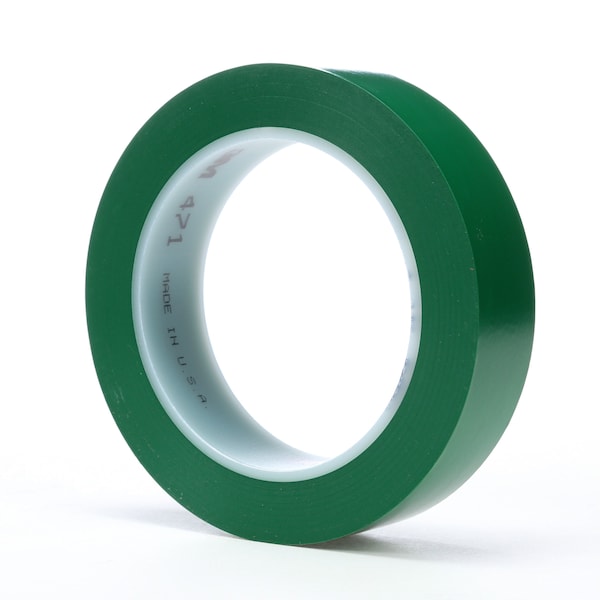 Cinta Vinílica 3M 471, Verde, 1/2"x36, Paquete de 72 - 03143