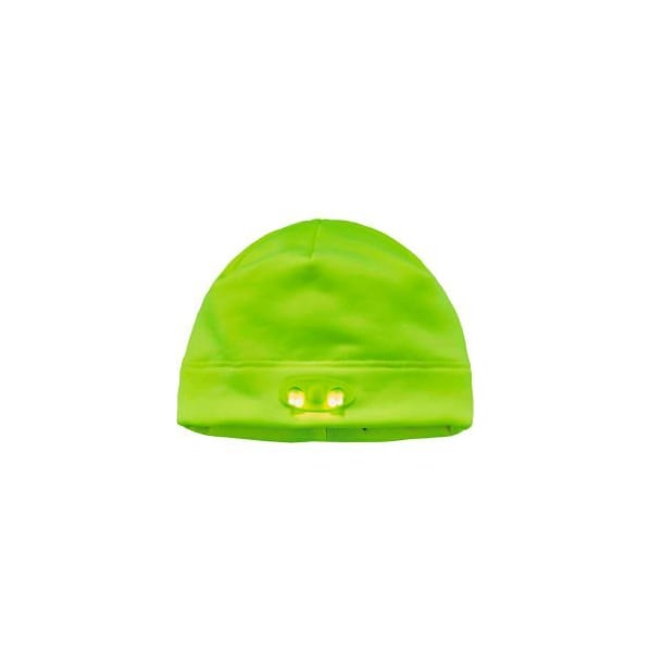 Ergodyne Ergodyne N-Ferno 6804 Skull Cap Beanie Hat With LED Lights, Lime - 16802