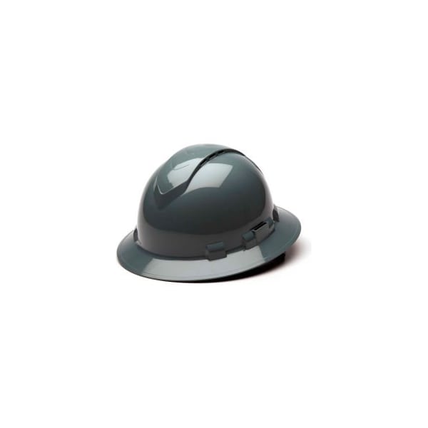 Pyramex Ridgeline Vented Full Brim Hard Hat, Slate Gray Pattern, 4-Point Ratchet Suspension - HP54113V