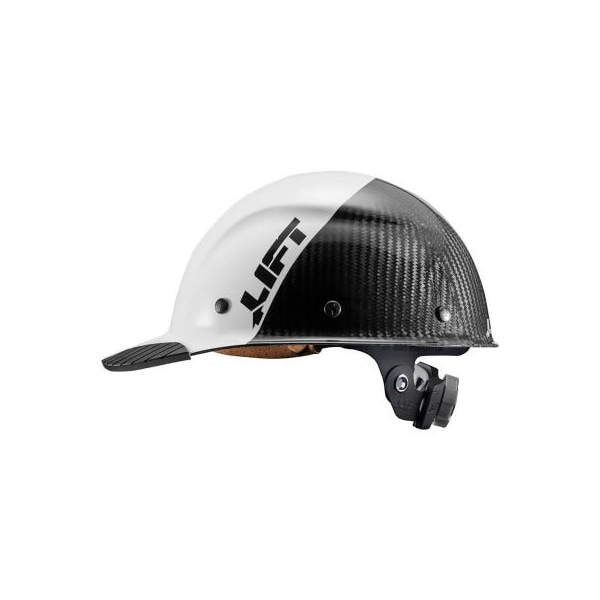 Lift Safety Lift Safety DAX Carbon Fiber Cap Brim 50-50, White/Black - HDC50C-19WC