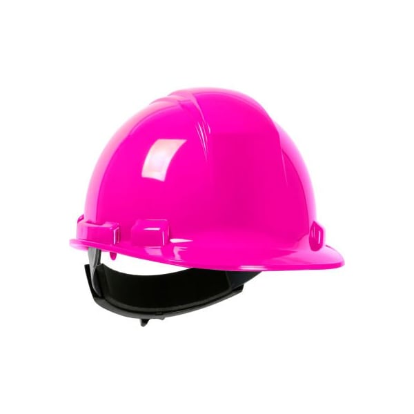 Pip Whistler Cap Style Hard Hat HDPE Shell, 4-Point Textile Suspension, Wheel Ratchet Adjustment, Pink - 280-HP241R-20