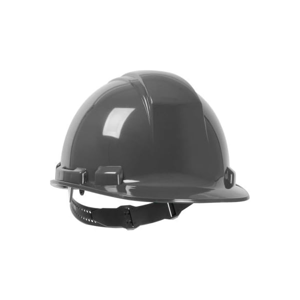 Pip Whistler Cap Style Hard Hat HDPE Shell, 4-pt Textile Suspension and Pin-Lock Adjustment, Dark Gray - 280-HP241-14