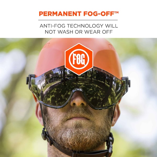 Ergodyne Anti-Fog Clear Lens White Class E Safety Helmet with Visor - 8974V