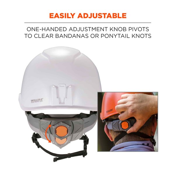Ergodyne Anti-Fog Clear Lens White Class E Safety Helmet with Visor - 8974V