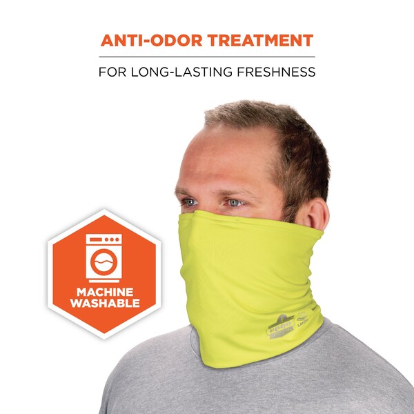 Ergodyne Neck Gaiter 6489, 2 Layer Cooling, Hi-Vis Lime, 2XL/3XL - 42151