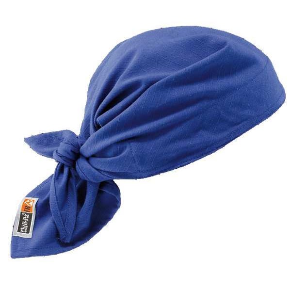 Ergodyne Flame Resistant Cooling Bandana, Blue, Cotton - 6710FR