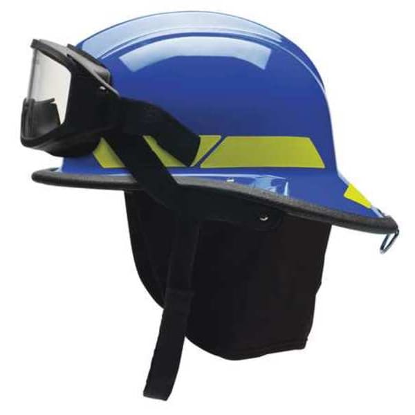 Bullard Fire Helmet, Blue, Modern, Thermoplastic, 4 pt Ratchet, Fits Hat Size 6-1/2 to 8 - LTXBLGIZ4