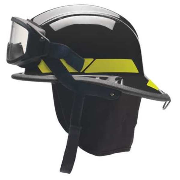 Bullard Fire Helmet, Black, Modern, Thermoplastic, 4 pt Ratchet, Fits Hat Size 6-1/2 to 8 - LTXBKGIZ4