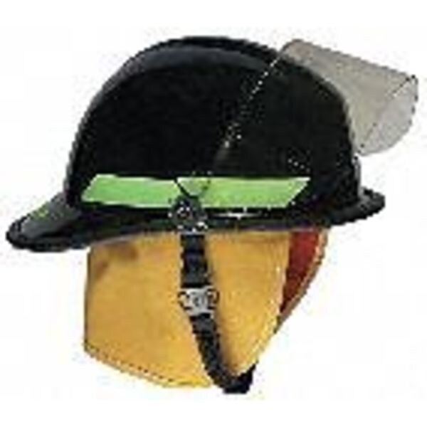 Bullard Fire Helmet, Thermoplastic, 6 pt Ratchet, Black, Fits Hat Size 6-1/2 to 8 , Modern - PXSBK