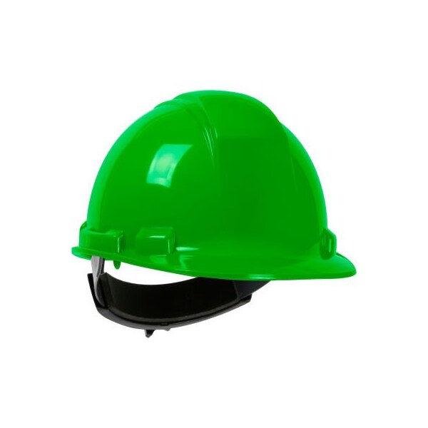 Pip Whistler Cap Style Hard Hat HDPE Shell, 4-Point Textile Suspension, Wheel Ratchet Adjustment, Lime - 280-HP241R-45
