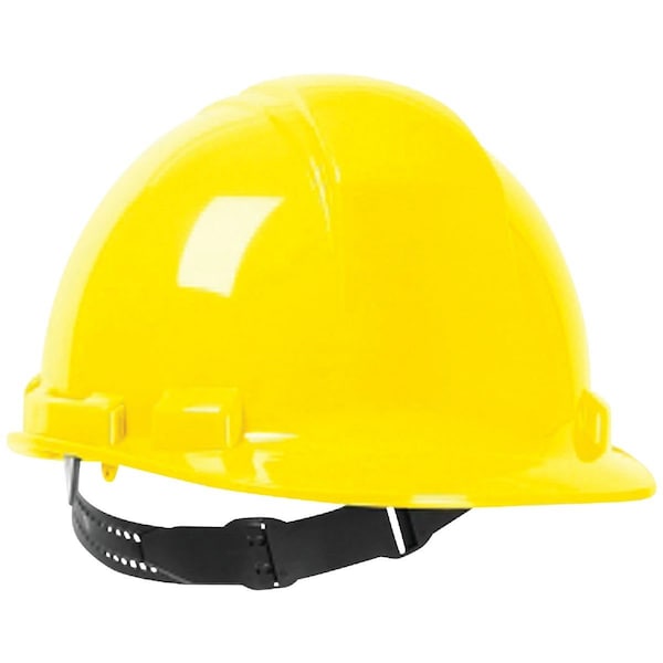 Safety Works Yellow Cap Style Non-Vented Hard Hat with Pin Lock - SWX00345