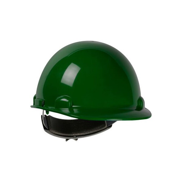 Pip Dynamic Dom Cap Style Dome Hard Hat HDPE Shell, 4-PT Suspension, Rachet Adjustment, Dark Green - 280-HP341R-04