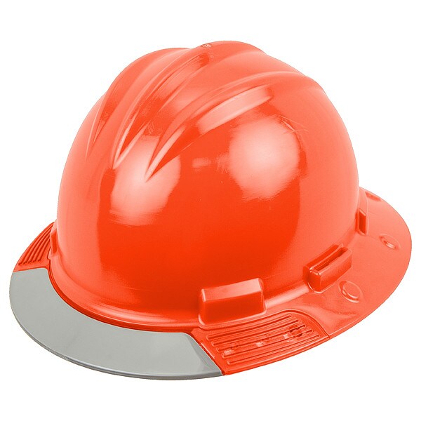 Bullard Full Brim Hard Hat, HDPE, 4 Point Ratchet, Type 1, Class E, Orange - AVORRGCS